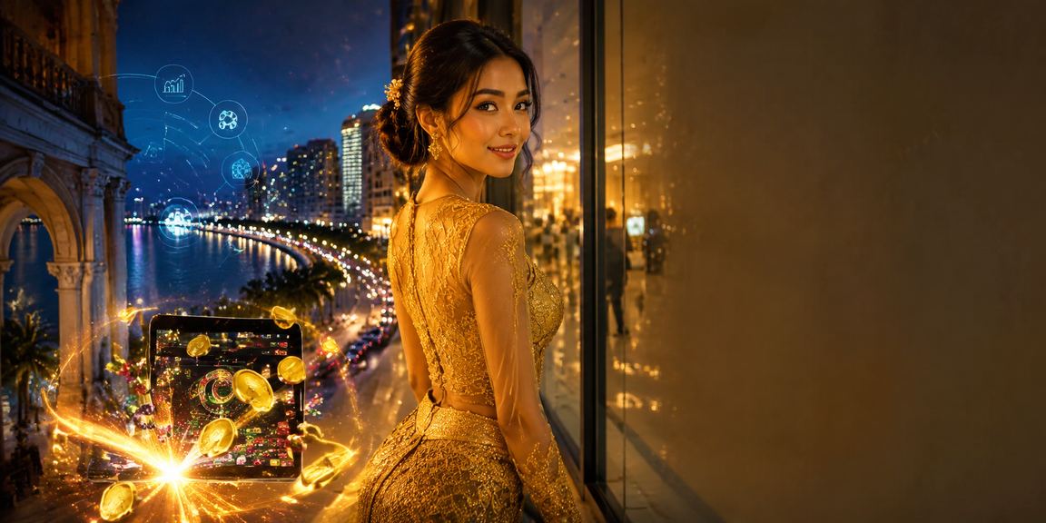 Pengguna Penang berbaju kebaya menggunakan platform taruhan 91md dengan selesa